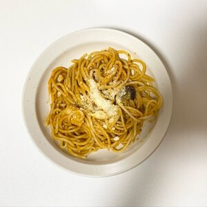 ビスクの残りでᕷ˖エビとアスパラの濃厚パスタꕤ୭*